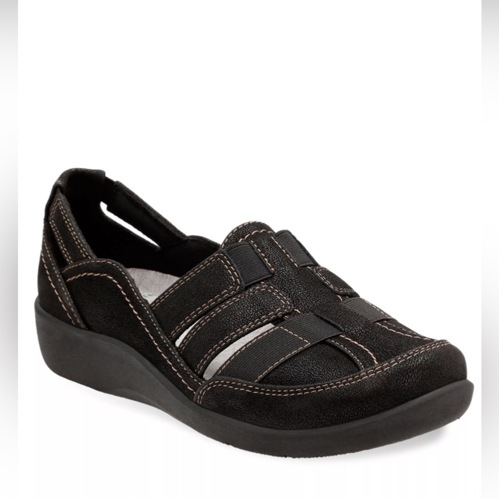 Women's Black Slip-On Sandals